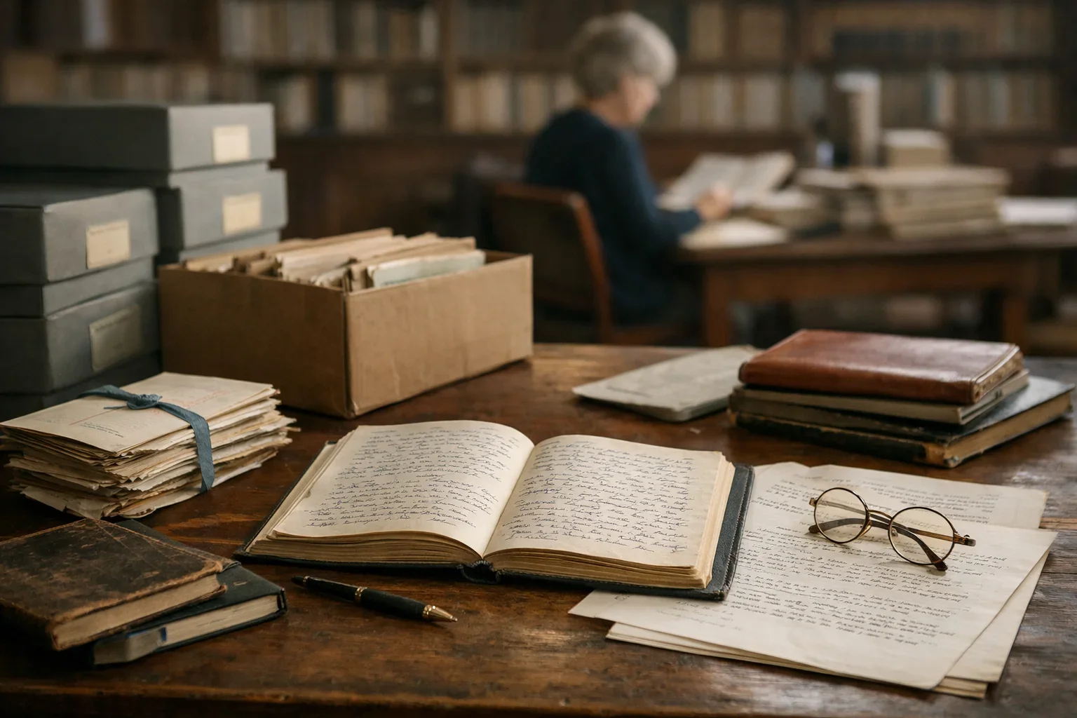 AI-generated representative image for: Considered: The British Library Acquires A.S. Byatt’s Papers, Illuminating Her Literary Journey