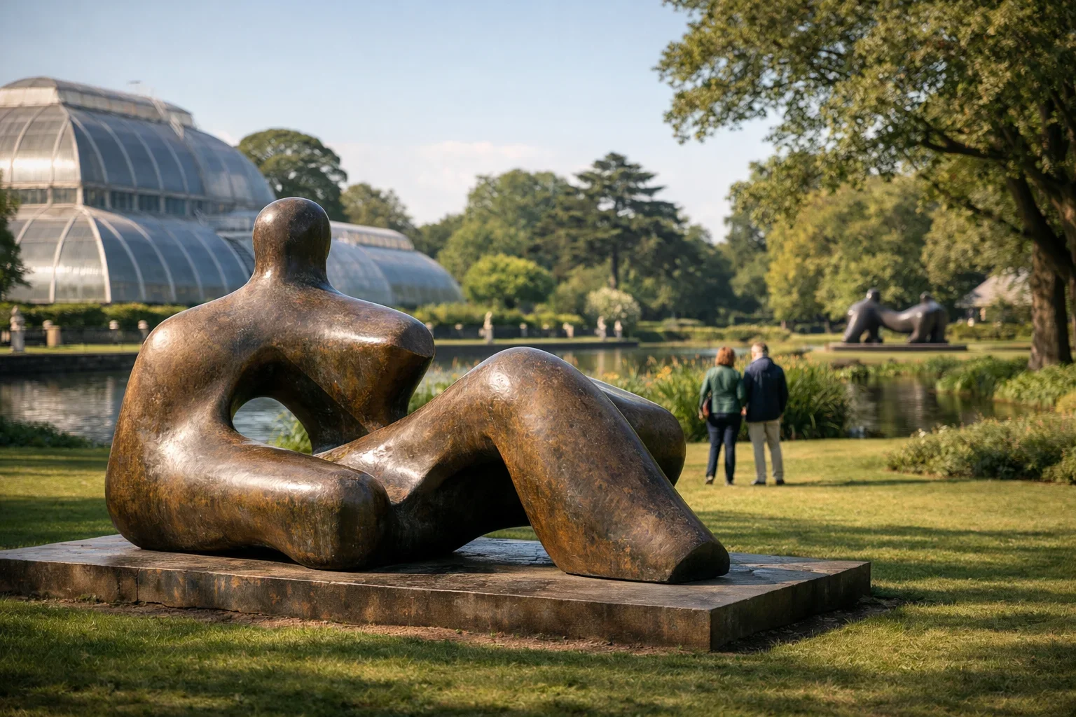 AI-generated representative image for: Art Beyond Walls: Henry Moore at Kew Gardens and Tarek Atoui at Tate Modern